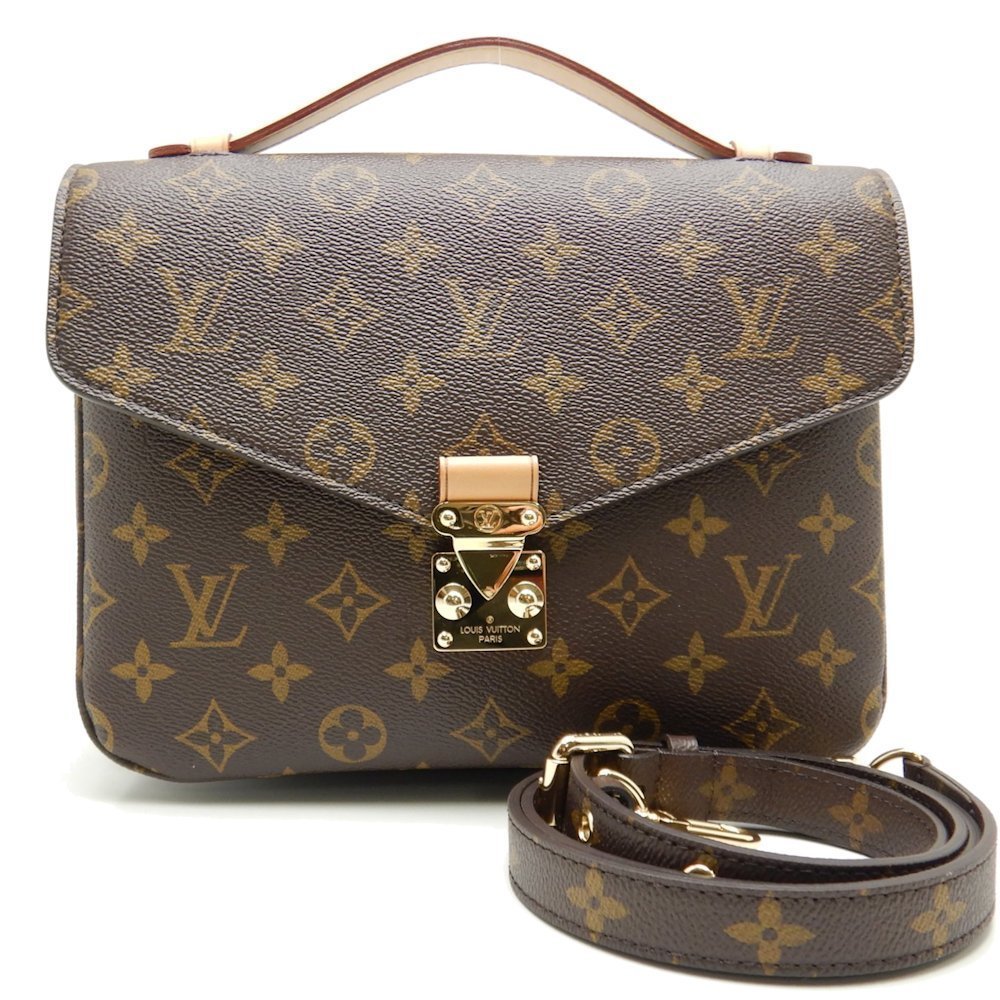 Louis Vuitton Monogram Pochette Metis MM Brown 2WAY Bag